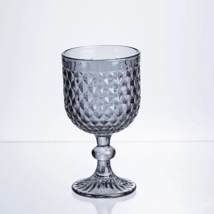 Набір келихів для вина 6 штук по 300 мл сірий HP-19-261 (HP-19-261) - зображення 2