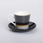 Керамічна чашка з блюдцем 200 (мл) для чаю та кави (RX-N24708BW)