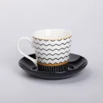 Керамічна чашка з блюдцем 200 (мл) для чаю та кави (RX-N24708WH)