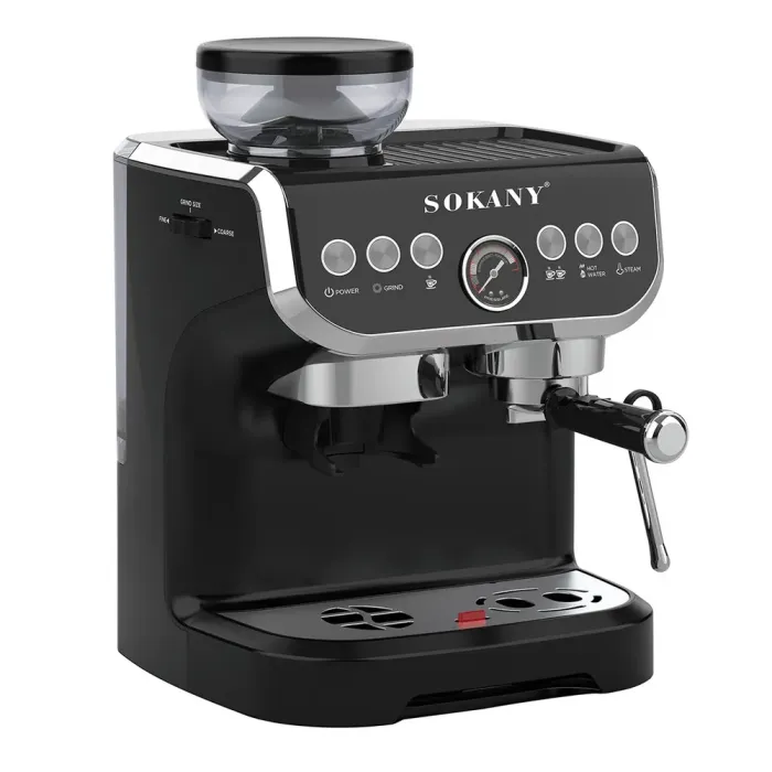Еспресо-машина rапучинатор із кавомолкою gрофесійна електрична еспресо-машина Sokany 2 л (SK-6866) - зображення 1