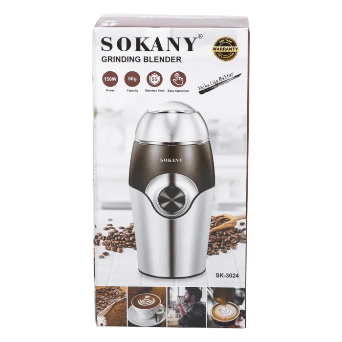 Кофемолка мультимолка 150 Вт 50 г электрическая для мелкого помола Sokany (SK-3024) - изображение 9