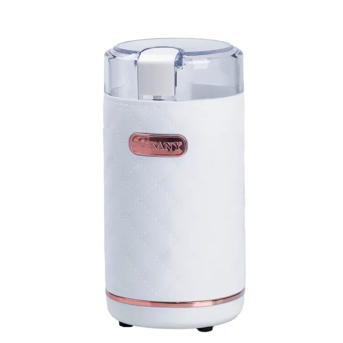 Кофемолка мультимолка электрическая 150 Вт 50 г автоматическая для мелкого помола Белая Sokany (SK-3027W) - изображение 1