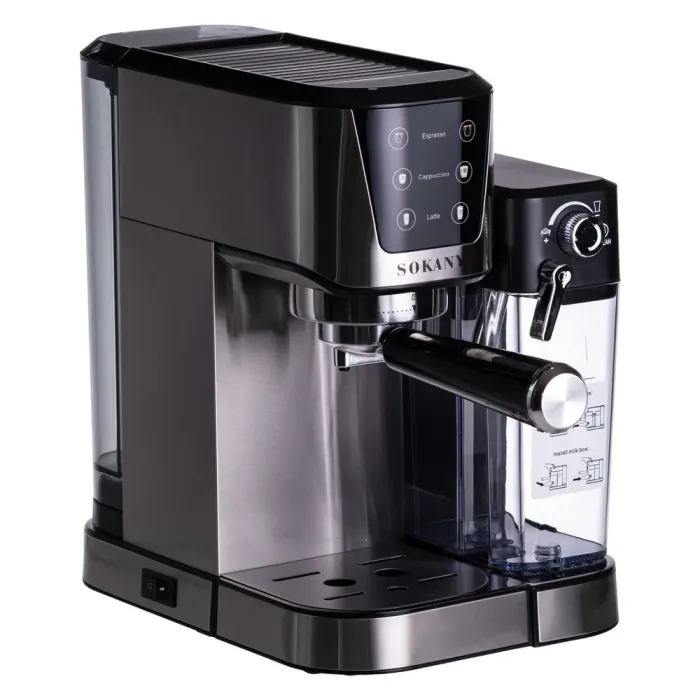 Кавоварка рожкова 3в1 з капучинатором 1350 Вт  бак 1 л Sokany SK-04027 (SK-04027) - изображение 1