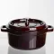 Кокотниця чавунна емальована 2,5 л, бургунді Yiwu HP-FLG-9 burgundy (HP-FLG-9 burgundy)