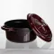 Кокотниця чавунна емальована 2,5 л, бургунді Yiwu HP-FLG-9 burgundy (HP-FLG-9 burgundy)