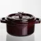 Кокотниця чавунна емальована 2 л, бургунді Yiwu HP-FLG-8 burgundy (HP-FLG-8 burgundy)