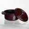 Кокотниця чавунна емальована 2 л, бургунді Yiwu HP-FLG-8 burgundy (HP-FLG-8 burgundy)