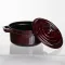 Кокотниця чавунна емальована 2 л, бургунді Yiwu HP-FLG-8 burgundy (HP-FLG-8 burgundy)