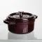 Кокотниця чавунна емальована 2 л, бургунді Yiwu HP-FLG-8 burgundy (HP-FLG-8 burgundy)