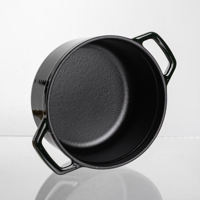 Кокотниця чавунна емальована 2 л, малахіт Yiwu HP-FLG-8 green (HP-FLG-8 green) - изображение 5