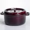 Кокотниця чавунна емальована 4,5 л, бургунді Yiwu HP-FLG-11 burgundy (HP-FLG-11 burgundy)