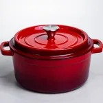 Кокотниця чавунна емальована 4,5 л, червоний Yiwu HP-FLG-4 RED (HP-FLG-4 RED)