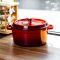 Кокотниця чавунна емальована 4,5 л, червоний Yiwu HP-FLG-4 RED (HP-FLG-4 RED)