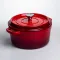Кокотниця чавунна емальована 4,5 л, червоний Yiwu HP-FLG-4 RED (HP-FLG-4 RED)