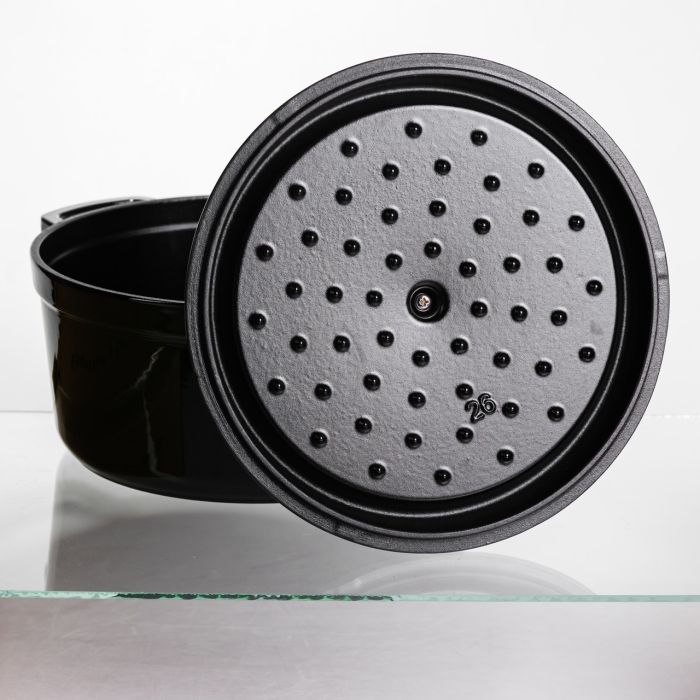 Кокотниця чавунна емальована 4,5 л, малахіт Yiwu HP-FLG-11 green (HP-FLG-11 green) - изображение 4