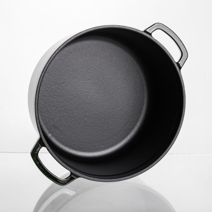 Кокотниця чавунна емальована 4,5 л, малахіт Yiwu HP-FLG-11 green (HP-FLG-11 green) - изображение 5
