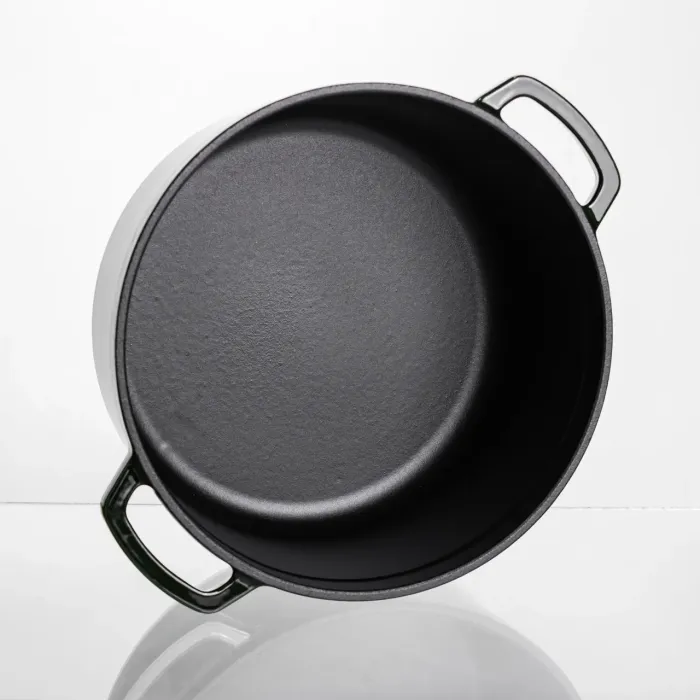 Кокотниця чавунна емальована 4,5 л, малахіт Yiwu HP-FLG-11 green (HP-FLG-11 green) - изображение 5