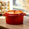 Кокотниця чавунна емальована 4,5 л, помаранчевий Yiwu HP-FLG-4 ORANGE (HP-FLG-4 ORANGE)
