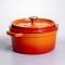 Кокотниця чавунна емальована 4,5 л, помаранчевий Yiwu HP-FLG-4 ORANGE (HP-FLG-4 ORANGE)