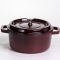 Кокотниця чавунна емальована 4 л, бургунді Yiwu HP-FLG-10 burgundy (HP-FLG-10 burgundy)