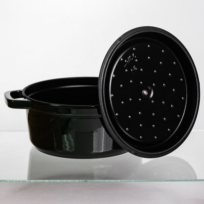 Кокотниця чавунна емальована 4 л, малахіт Yiwu HP-FLG-10 green (HP-FLG-10 green) - изображение 4