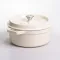 Кокотниця чавунна емальована 5,5 л, бежевий Yiwu HP-FLG-5 WHITE (HP-FLG-5 WHITE)
