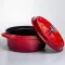 Кокотниця чавунна емальована 5,5 л, червоний Yiwu HP-FLG-5 RED (HP-FLG-5 RED)