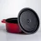 Кокотниця чавунна емальована 5,5 л, червоний Yiwu HP-FLG-5 RED (HP-FLG-5 RED)