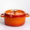 Кокотниця чавунна емальована 5,5 л, помаранчевий Yiwu HP-FLG-5 ORANGE (HP-FLG-5 ORANGE)