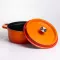 Кокотниця чавунна емальована 5,5 л, помаранчевий Yiwu HP-FLG-5 ORANGE (HP-FLG-5 ORANGE)