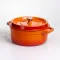 Кокотниця чавунна емальована 5,5 л, помаранчевий Yiwu HP-FLG-5 ORANGE (HP-FLG-5 ORANGE)