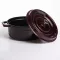 Кокотниця чавунна емальована 6,5 л, бургунді Yiwu HP-FLG-12 burgundy (HP-FLG-12 burgundy)