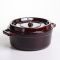 Кокотниця чавунна емальована 6,5 л, бургунді Yiwu HP-FLG-12 burgundy (HP-FLG-12 burgundy)