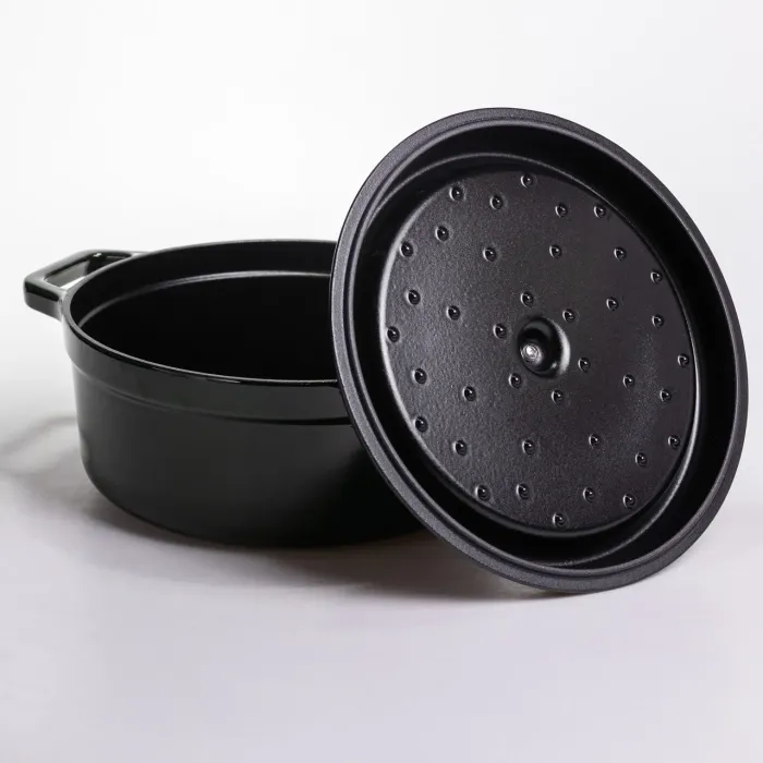 Кокотниця чавунна емальована 6,5 л, малахіт Yiwu HP-FLG-12 green (HP-FLG-12 green) - изображение 4
