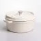Кокотниця чавунна емальована 6 л, бежевий Yiwu HP-FLG-6 WHITE (HP-FLG-6 WHITE)