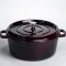 Кокотниця чавунна емальована 6 л, бургунді Yiwu HP-FLG-13 burgundy (HP-FLG-13 burgundy)