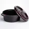 Кокотниця чавунна емальована 6 л, бургунді Yiwu HP-FLG-13 burgundy (HP-FLG-13 burgundy)