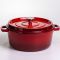 Кокотниця чавунна емальована 6 л, червоний Yiwu HP-FLG-6 RED (HP-FLG-6 RED)