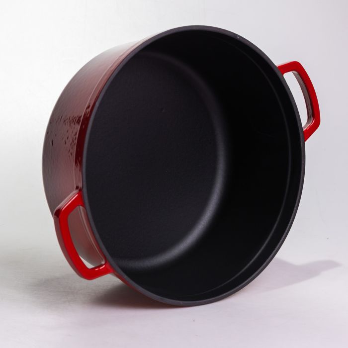 Кокотниця чавунна емальована 6 л, червоний Yiwu HP-FLG-6 RED (HP-FLG-6 RED) - изображение 5