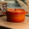 Кокотниця чавунна емальована 6 л, помаранчевий Yiwu HP-FLG-6 ORANGE (HP-FLG-6 ORANGE)