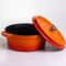 Кокотниця чавунна емальована 6 л, помаранчевий Yiwu HP-FLG-6 ORANGE (HP-FLG-6 ORANGE)