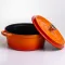 Кокотниця чавунна емальована 6 л, помаранчевий Yiwu HP-FLG-6 ORANGE (HP-FLG-6 ORANGE)