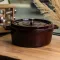 Кокотниця чавунна емальована 7,5 л, бургунді Yiwu HP-FLG-14 burgundy (HP-FLG-14 burgundy)
