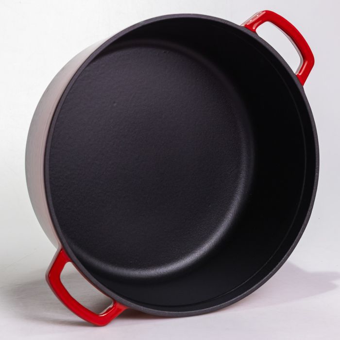 Кокотниця чавунна емальована 7,5 л, червоний Yiwu HP-FLG-7 RED (HP-FLG-7 RED) - изображение 5