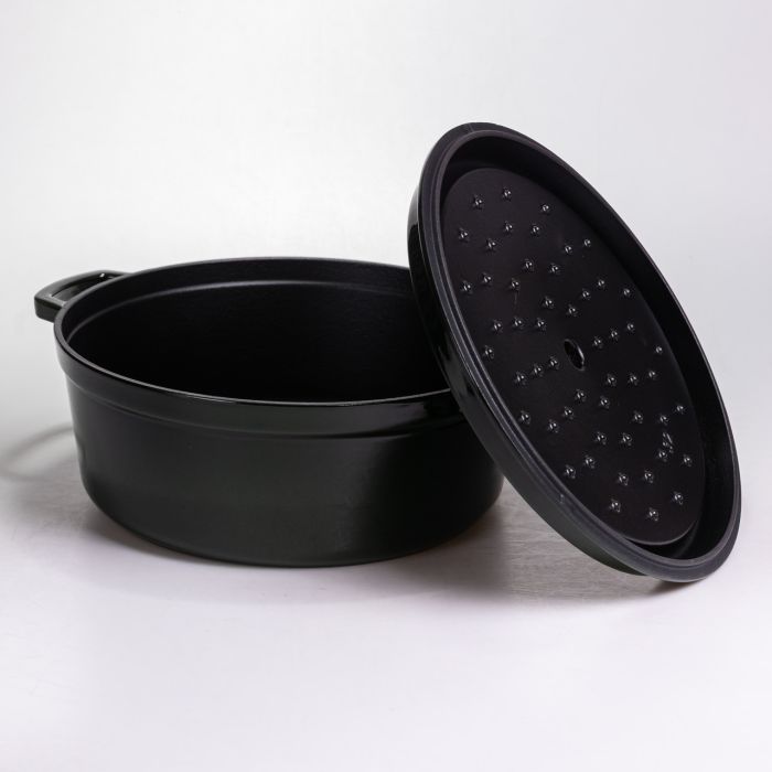 Кокотниця чавунна емальована 7,5 л, малахіт Yiwu HP-FLG-14 green (HP-FLG-14 green) - изображение 4