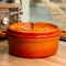 Кокотниця чавунна емальована 7,5 л, помаранчевий Yiwu HP-FLG-7 ORANGE (HP-FLG-7 ORANGE)