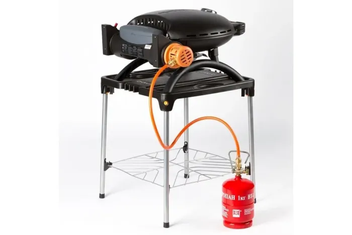 КОМПЛЕКТ Портативний переносний газовий гриль O-GRILL 500, чорний + шланг в подарунок! - изображение 12