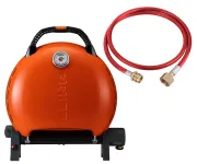 КОМПЛЕКТ Портативний переносний газовий гриль O-GRILL 600T, помаранчевий + шланг в подарунок!