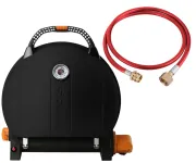 КОМПЛЕКТ Портативний переносний газовий гриль O-GRILL 900, чорний + шланг в подарунок!
