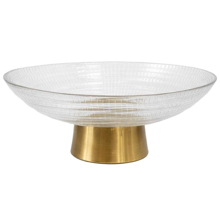 Тарілка для фруктів скляна на золотій ніжці 19.5*9 см 64486-33 (64486-33) - зображення 2